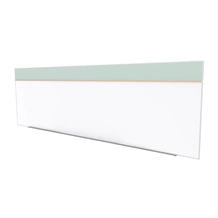 Ghent Combo Whiteboard/Bulletin, Mag Por/Vnyl, Styl A, 5 ft H x 16 ft W, Silver SPC516A-V-193